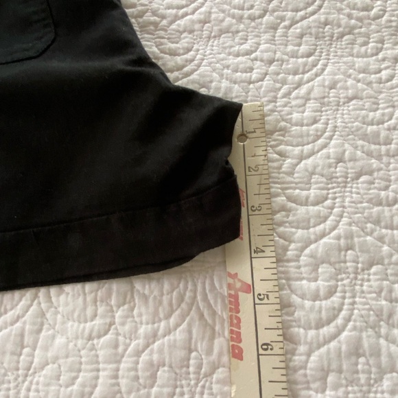 Old Navy High Waist Shorts Black Linen Blend Stretch Waist Drawstring Size M - Picture 12 of 12